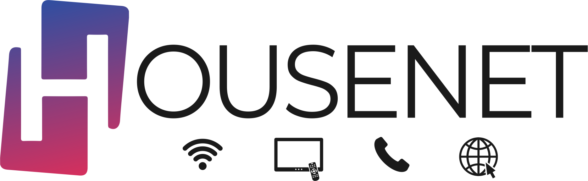 Housenet — Wi-Fi, TV, telefone e internet